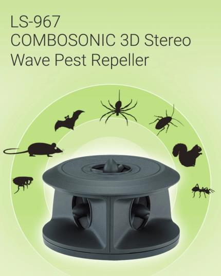 LS-967 COMBOSONIC 3D Стерео волновой отпугиватель вредителей